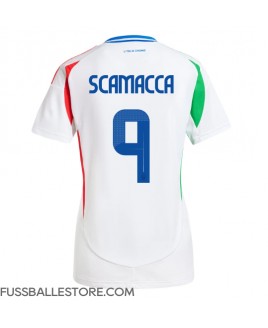 Günstige Italien Gianluca Scamacca #9 Auswärtstrikot Damen EM 2024 Kurzarm